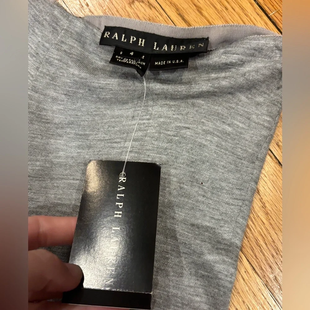 Ralph Lauren Black Label high waisted wide leg grey casual pants sz 4 NWT $395